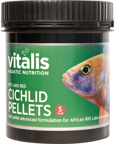 Rift Lake Cichlid Pellet - Rød (S) 1,5 mm - 120g Malawi / Tanganika Cichlid Pellets S