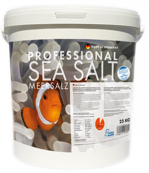 Cubo de sal marina profesional de 25 kg - sal marina para el acuarista profesional