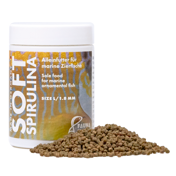Soft Spirulina L 100ml tin granules - food for all herbivorous marine fish