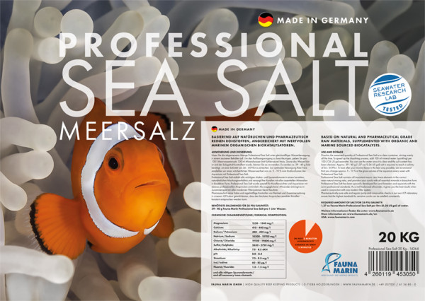 20 kg Professional Sea Salt - for the professional aquarist