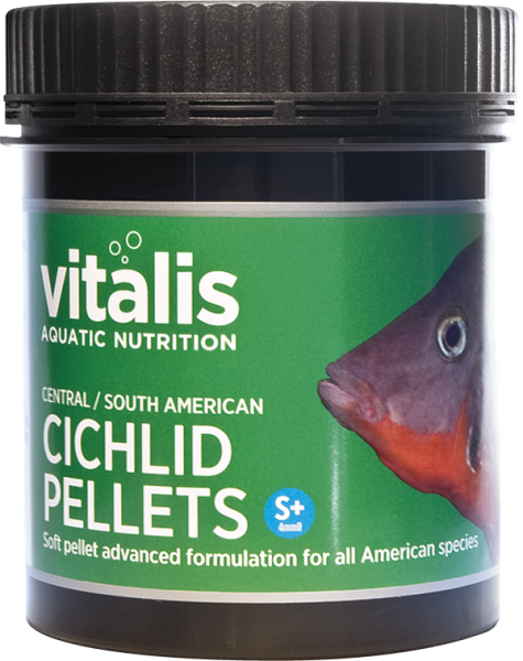 Sth Amer.Cichlid Pellets (S+) 4mm 120g - Cichlids Central/South America Pellets S+